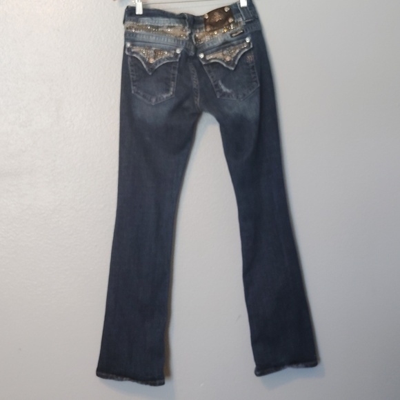 Miss Me Denim Distressed Sequined jeans Size 30 - Picture 9 of 16
